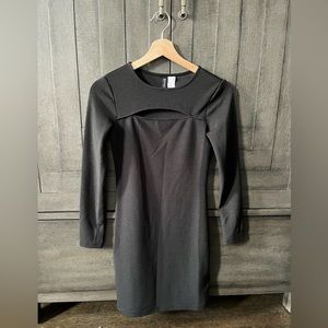 black cut out dress